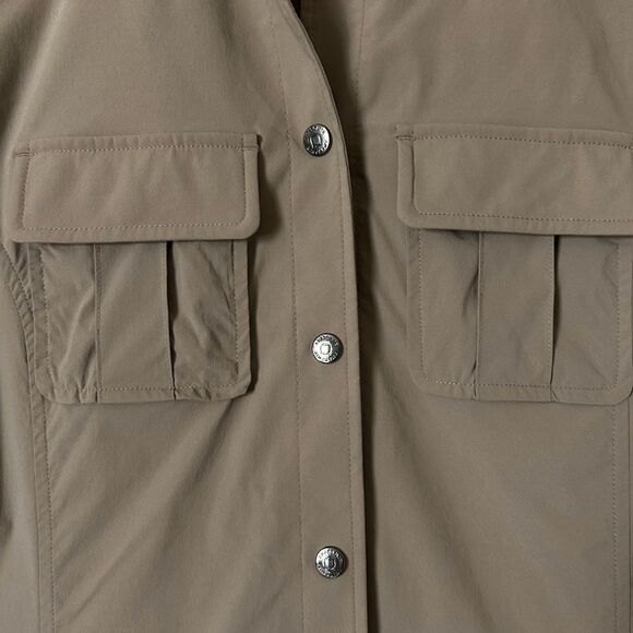 Anatomie Genova Jacket in Khaki Snap Buttons Slim Fit Size Large - Picture 3 of 7